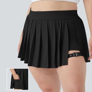 Halara Breezeful Pleated 2-in-1 Adjustable Buckle Quick Dry Micro Mini Skort 3X